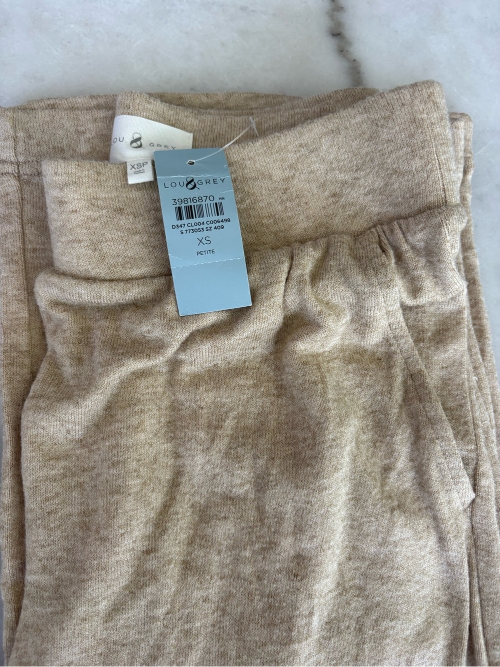 LOFT Lou & Grey Cozy Sweater Knit Pants Set Maple Heather Size XS and XS Petite - Picture 6 of 10